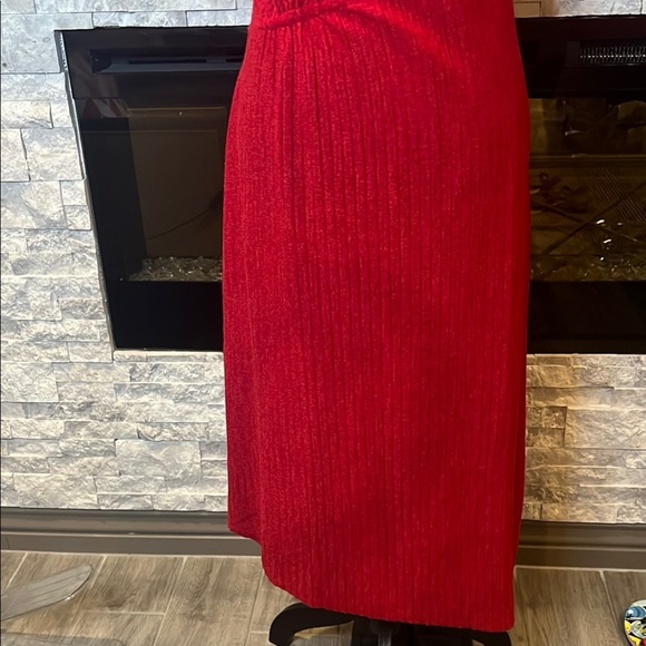 Zara Red Midi asymmetrical Dress size S - Picture 4 of 13